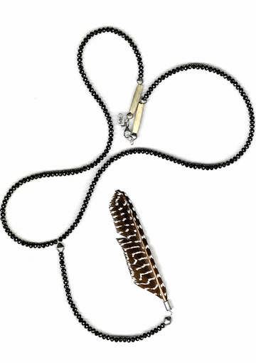 Spinal Stone Feathered Necklace