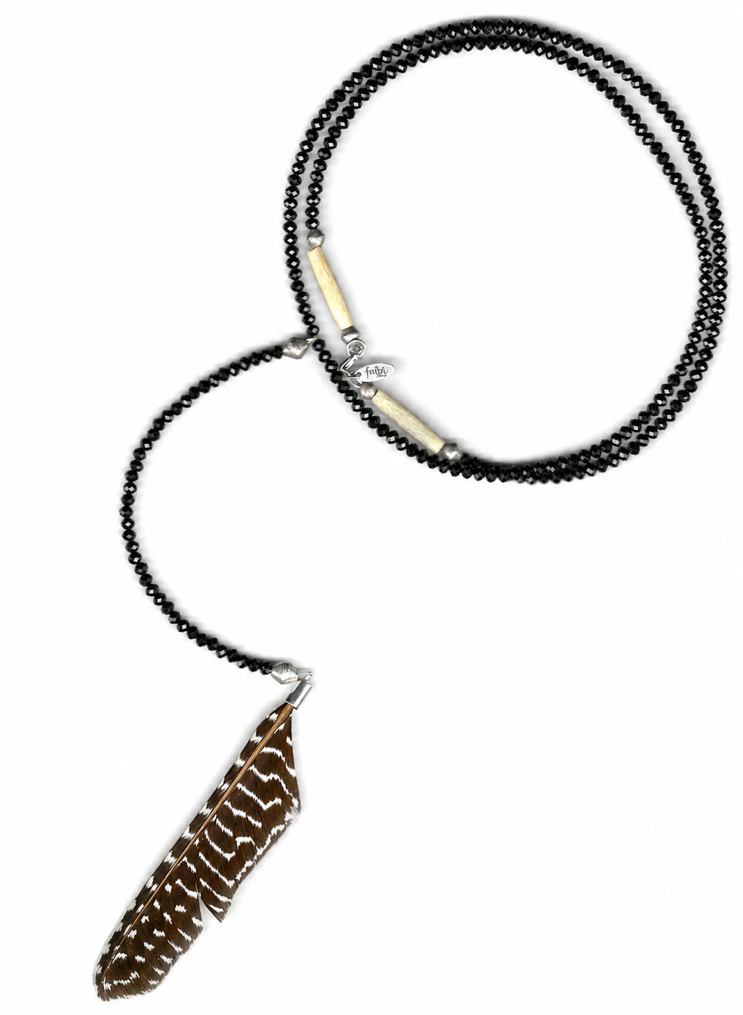 Spinal Stone Feathered Necklace