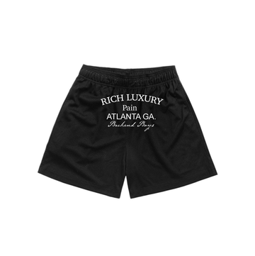 Rich Luxury Pain Logo Shorts